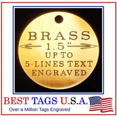 Brass dog hotsell tag engraved
