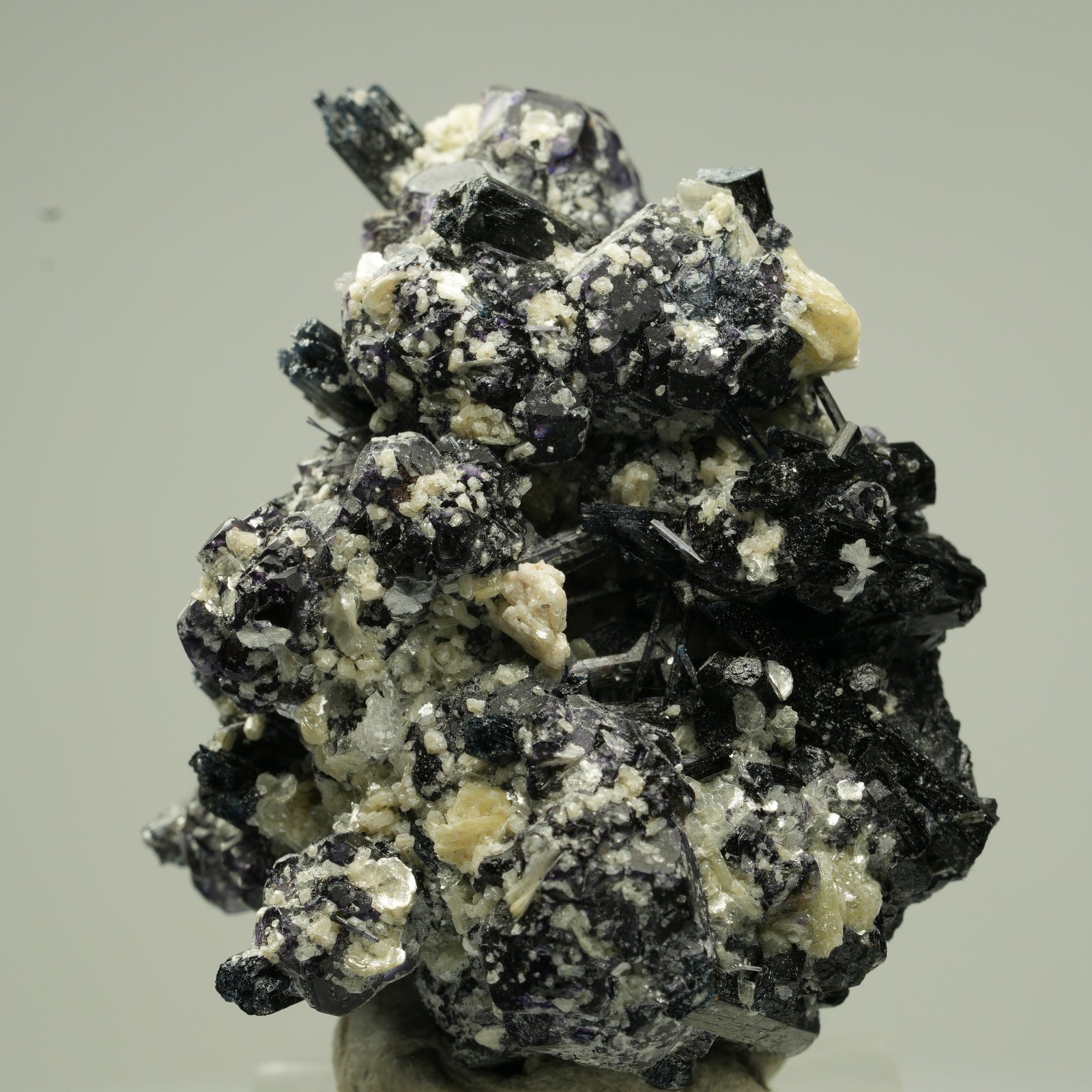 Colorful Phantom Fluorite, Schorl Tourmaline, Hyalite, Muscovite Erongo, Namibia