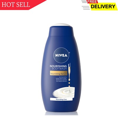 NIVEA Nourishing Care Body Wash with Nourishing Serum, 20 Fl Oz