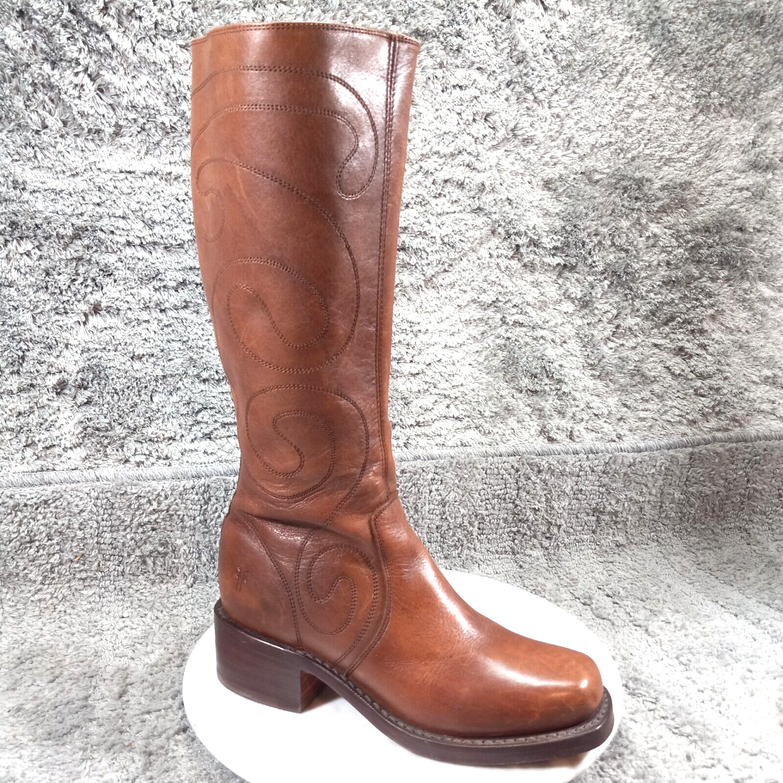 80's Vintage Frye Campus Boots Womens 6.5 Brown Square Toe