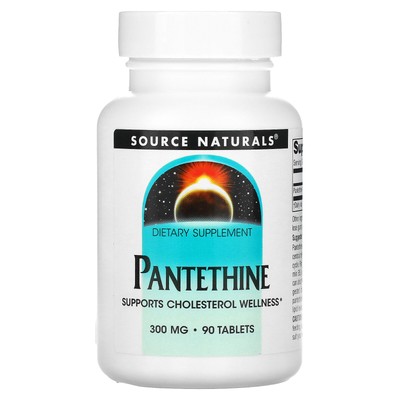 Source Naturals Пантетин 300 мг 90 таблеток без молочных продуктов, без яиц,