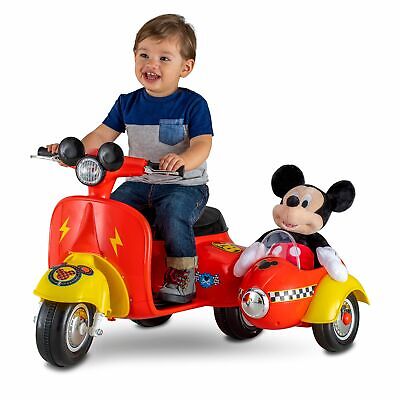6 volt minnie mouse happy helpers scooter with sidecar