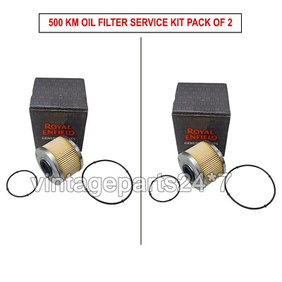Royal Enfield Meteor 350cc 500KM Ölfilter Service Kit 2er Pack