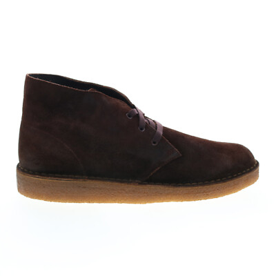 

Clarks Desert Coal 26162421 Мужские коричневые замшевые ботинки Chukkas на шнуровке, Коричневый, Clarks Desert Coal