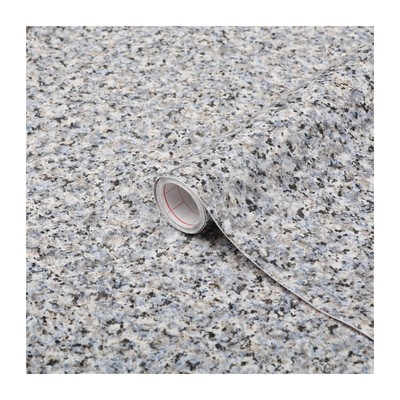 Peel and Stick Contact Paper Stone Look Self-Adhesive Film Grey Granite