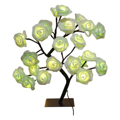 Rose Tree Lamp Artificial Flower Cool Appearance Innovative Artwork Rose Tree
