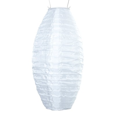 Home and Garden Soji Pod White, LED Outdoor Solar Lantern, Handmade with Weat...