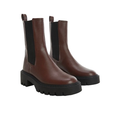 MNG by Mango Vegan leather Lug Sole Chelsea Boots 