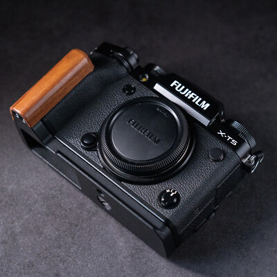 Wood Camera Grip For Fujifilm X-T5 Fuji XT5 Camera with Aluminum Alloy BaseplaTP