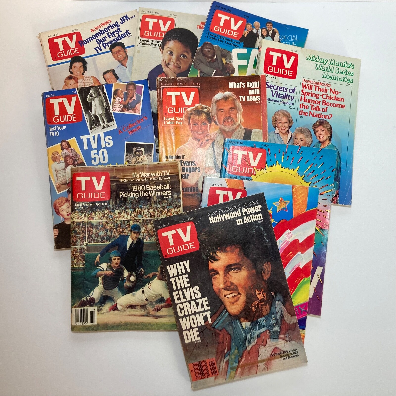 Vintage TV Guide Lot of 10 from 1980s Address Label Free | eBay