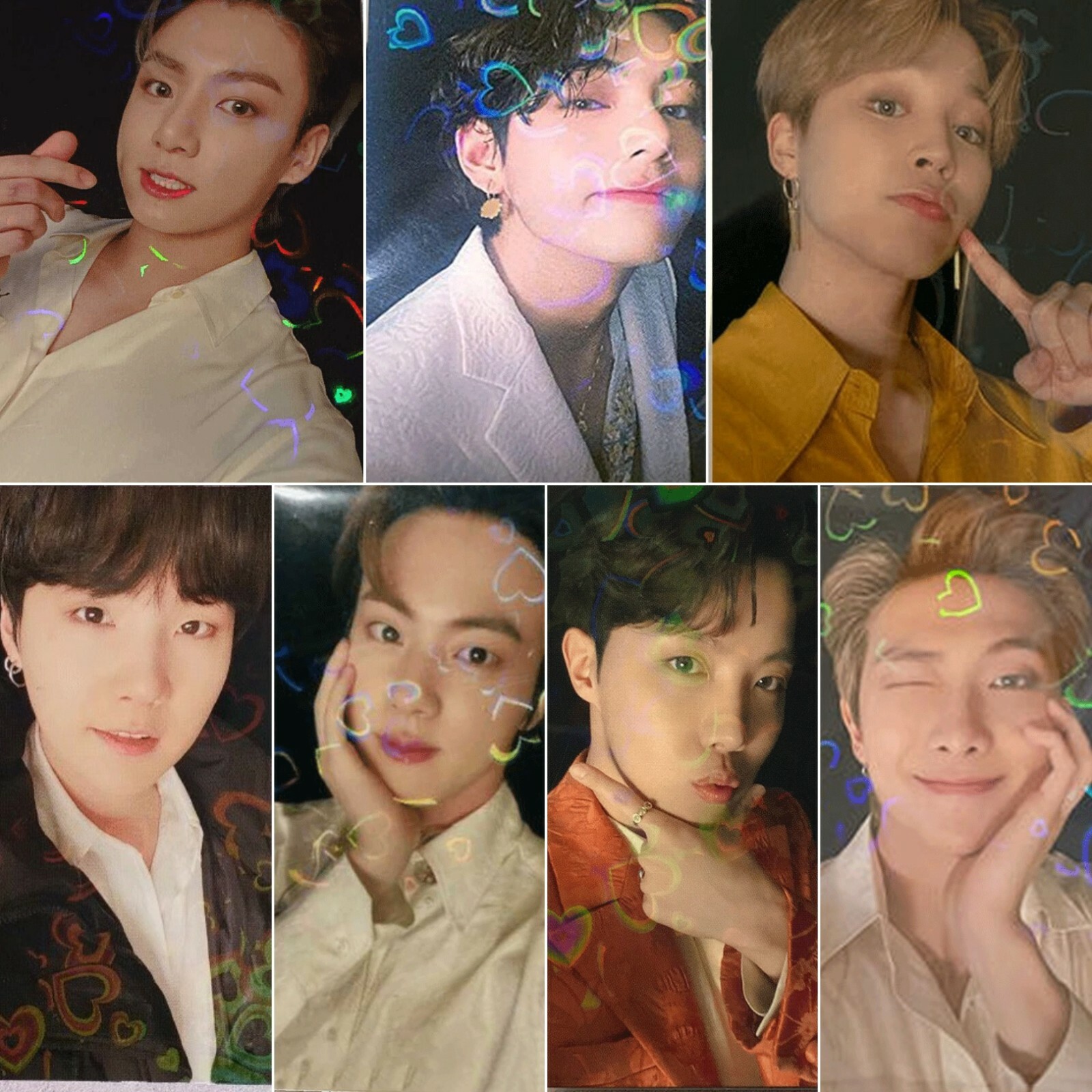 BTS BE PC Deluxe Lucky Draw Japan Fanclub Heart Hologram BTS BE PC Deluxe Lucky Draw Japan Fanclub Heart Hologram