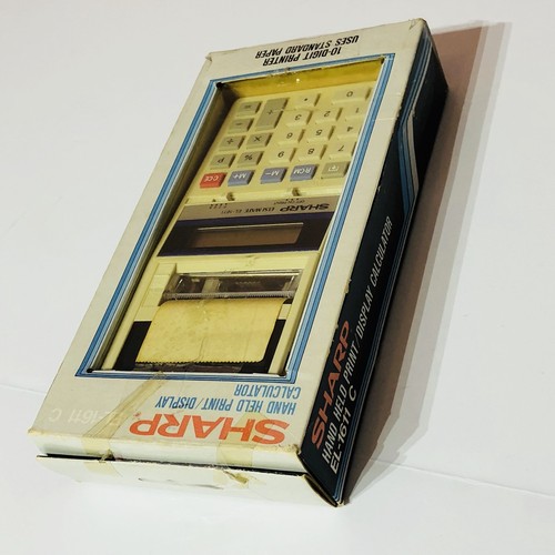 Sharp Hand Held Print/Display Calculator EL-1611 C Brand New Vintage Rare Model