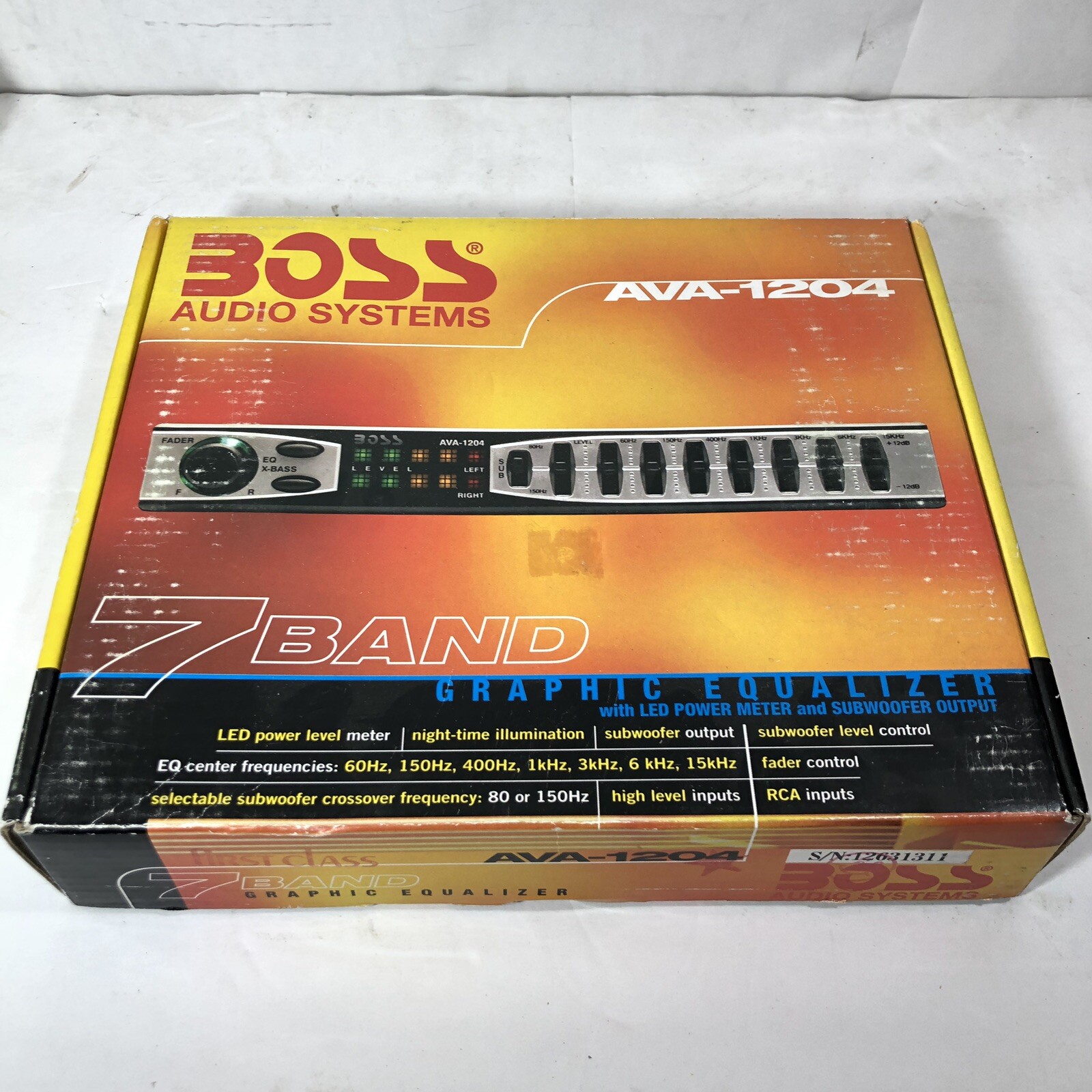 Boss Audio System AVA1204 7-Band Graphic Equalizer w/ Subwoofer Output