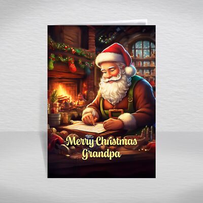Christmas Card for All Relatives, Family, Special Friends A5 Santa Claus