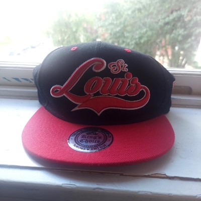Saint Louis StL Hat Black Red Snap Back Kings Choice Missouri Logo