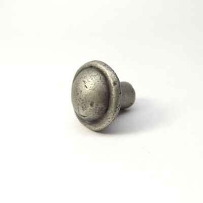 Anne at Home 1045 1 Solid Pewter Large Button Drawer Cabinet Knob, Matte Finish