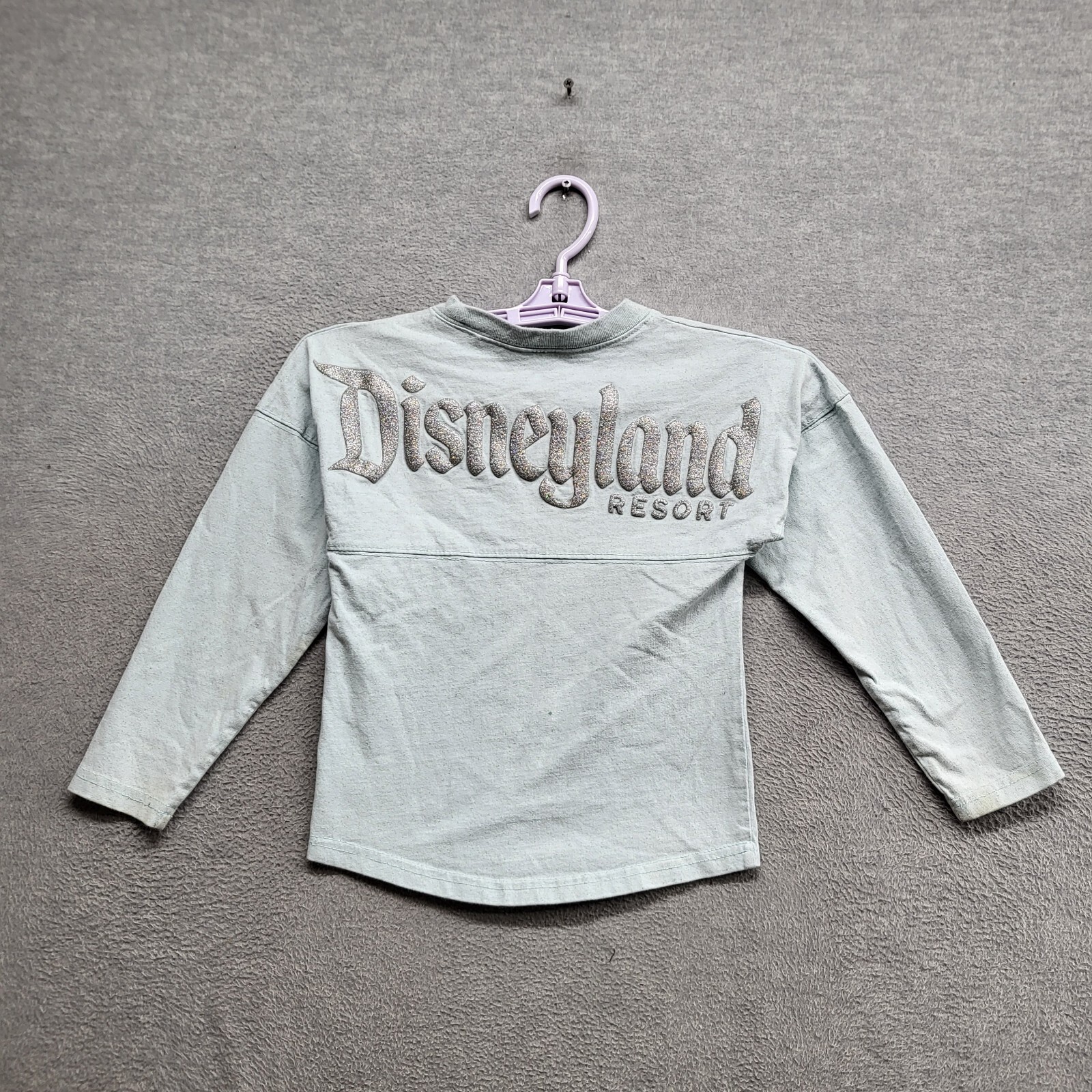Disneyland Resort Girl Top XS Blue Spirit Jersey Logo Long