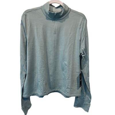 Allbirds Top Wmns Medium Quarter Zip Pullover Sweatshirt Mid Layer Run Green NEW