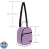 Joymee Lunch Box Insulated Lunch Bag Women Men Reusable Cooler Bag Adult Cute Lunch Tote Bags with Front Zipper Pocket,Adjustable Shoulder Strap for Work Office Picnic Travel, Purple