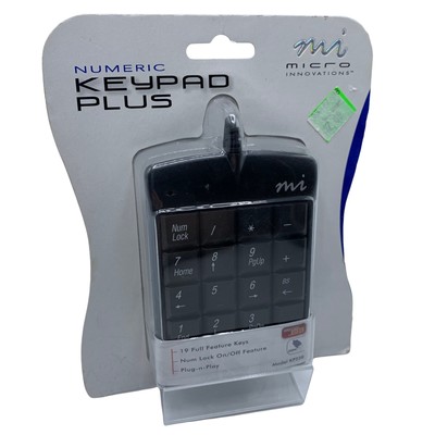 Micro Innovations Numeric Plus Keypad USB IBM PC s / Windows 98, ME, 2000, XP