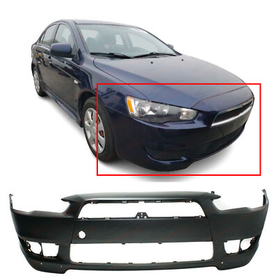 Bumper Cover For 2008-2015 Mitsubishi Lancer With W/ Air Dam Holes