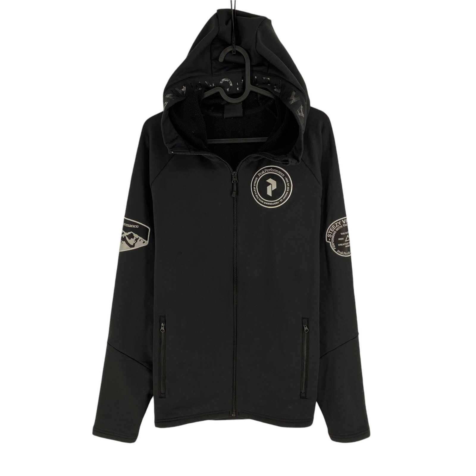 Peak Performance Men Black Rider ZH Patch Zip Jacket Size XL