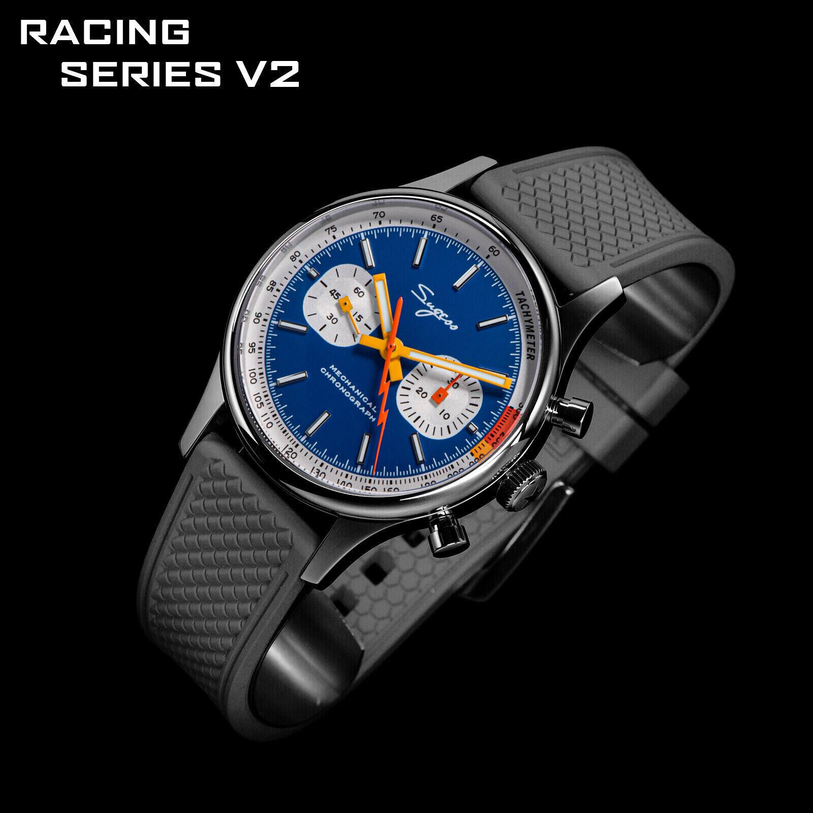 Pre-owned Sugess Swan Neck X Exhibition Caseback Chrono Watch Seagull 1963 Suchp007fk V2