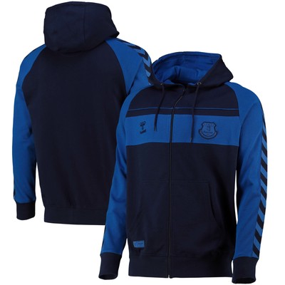 HUMMEL EVERTON FOOTBALL HUMMEL RETRO FULL ZIP HOODIE TOP HOODED HOODY HUMMEL MENS
