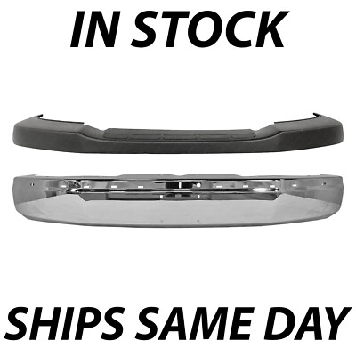 NEW Chrome Front Face Bar Upper Cover Kit for 2003-2023 Chevy Express GMC Savana