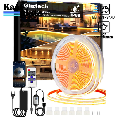 LED Streifen 30M COB IP68 Wasserdicht 24V für Innen und Außen Beleuchtung