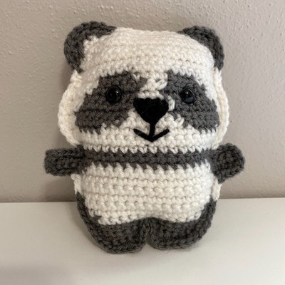 Paisley the Panda Small Handcrafted Animal Crochet Ragdoll Handmade Acrylic 6''