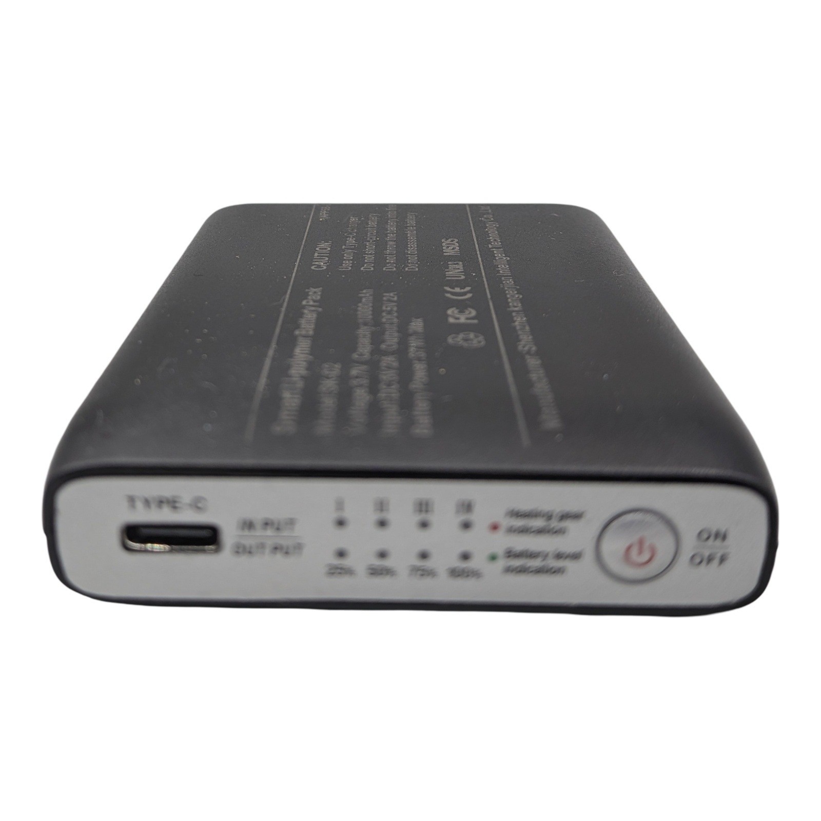 Smart Li-polymer Battery Pack SK-02 Black 10000mAh USB-C Portable Power Bank