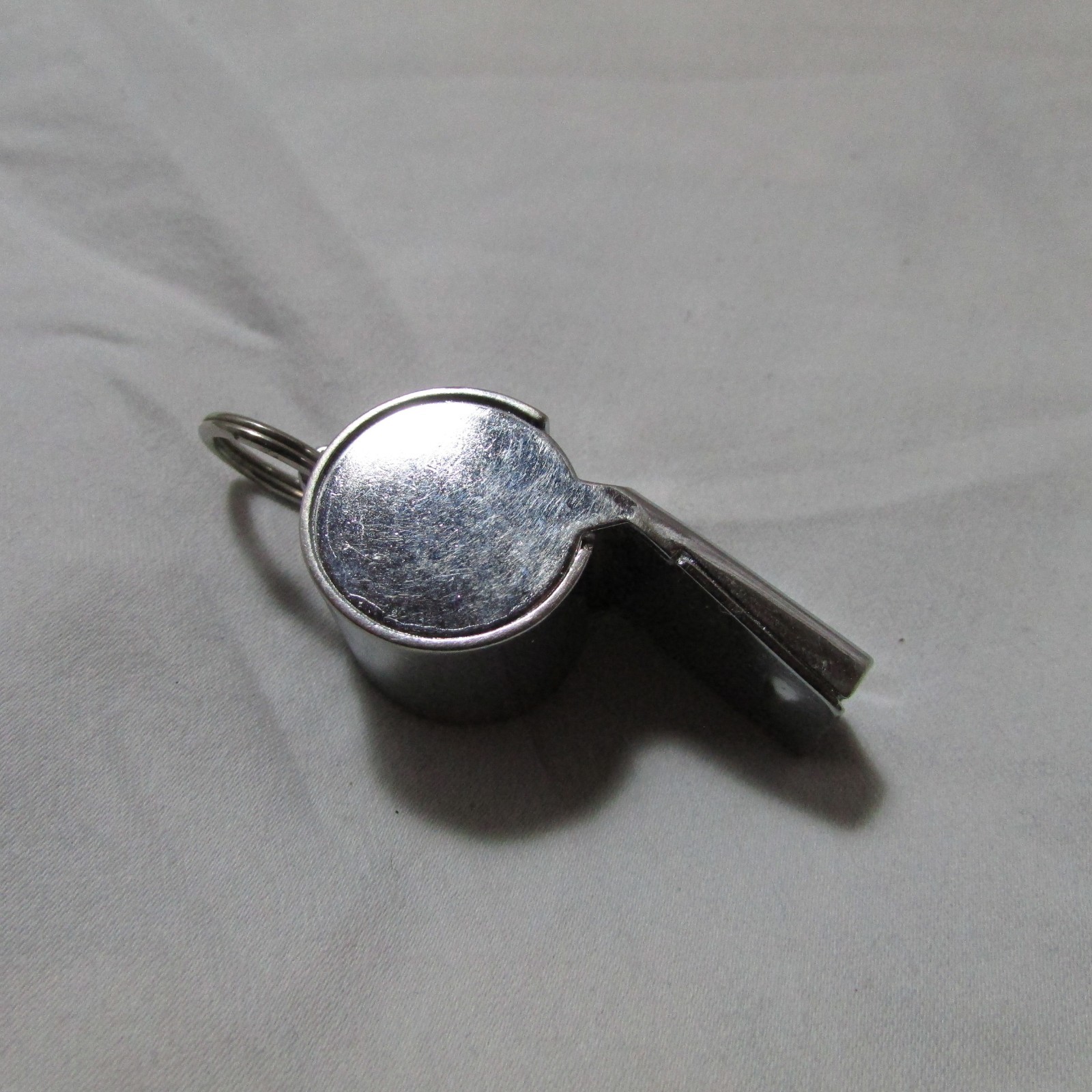 Vintage Silver Tone Advertising Whistle, Kiwanis WCMH-TV Channel 4 Columbus, OH