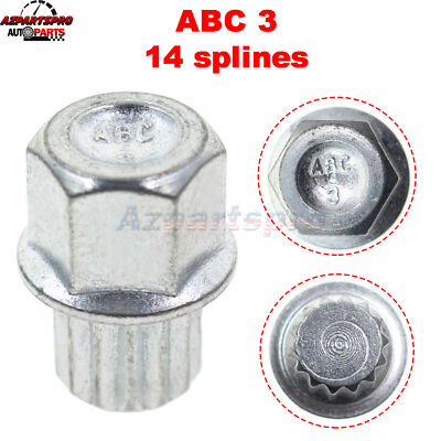Wheel Lock Key 14 splines / ABC 3 for Volkswagen VW Audi  ( 14 pointed splines )