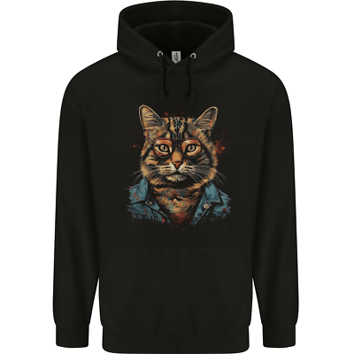 A Streetwise Chat Avec Lunettes Hommes Sweatshirt Capuche eBay
