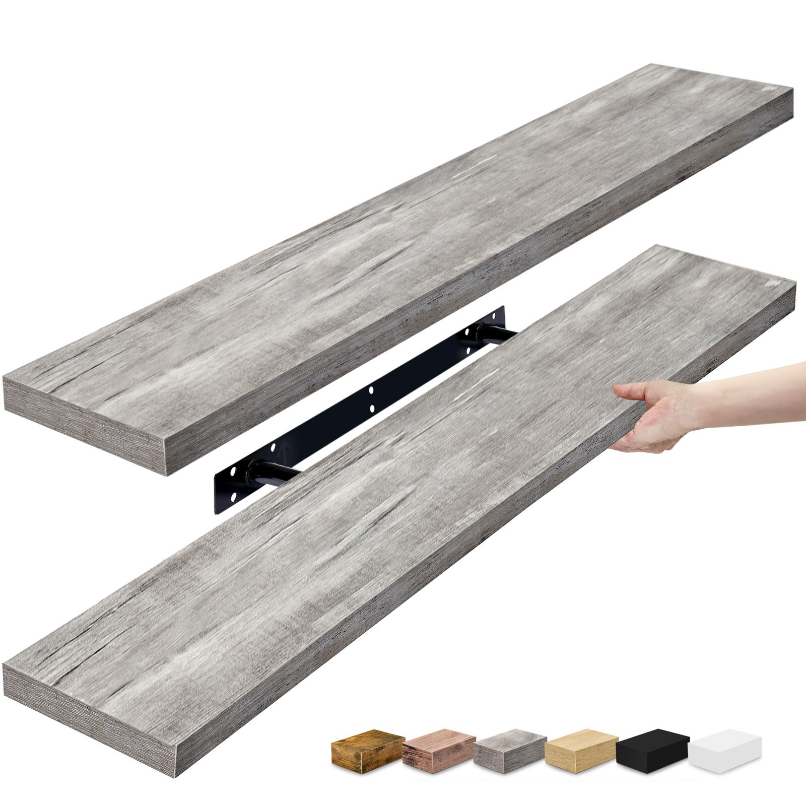 Sorbus Floating Shelves for Wall, 2 Pack (35 Inch) Long Wall-Mounted Shelves