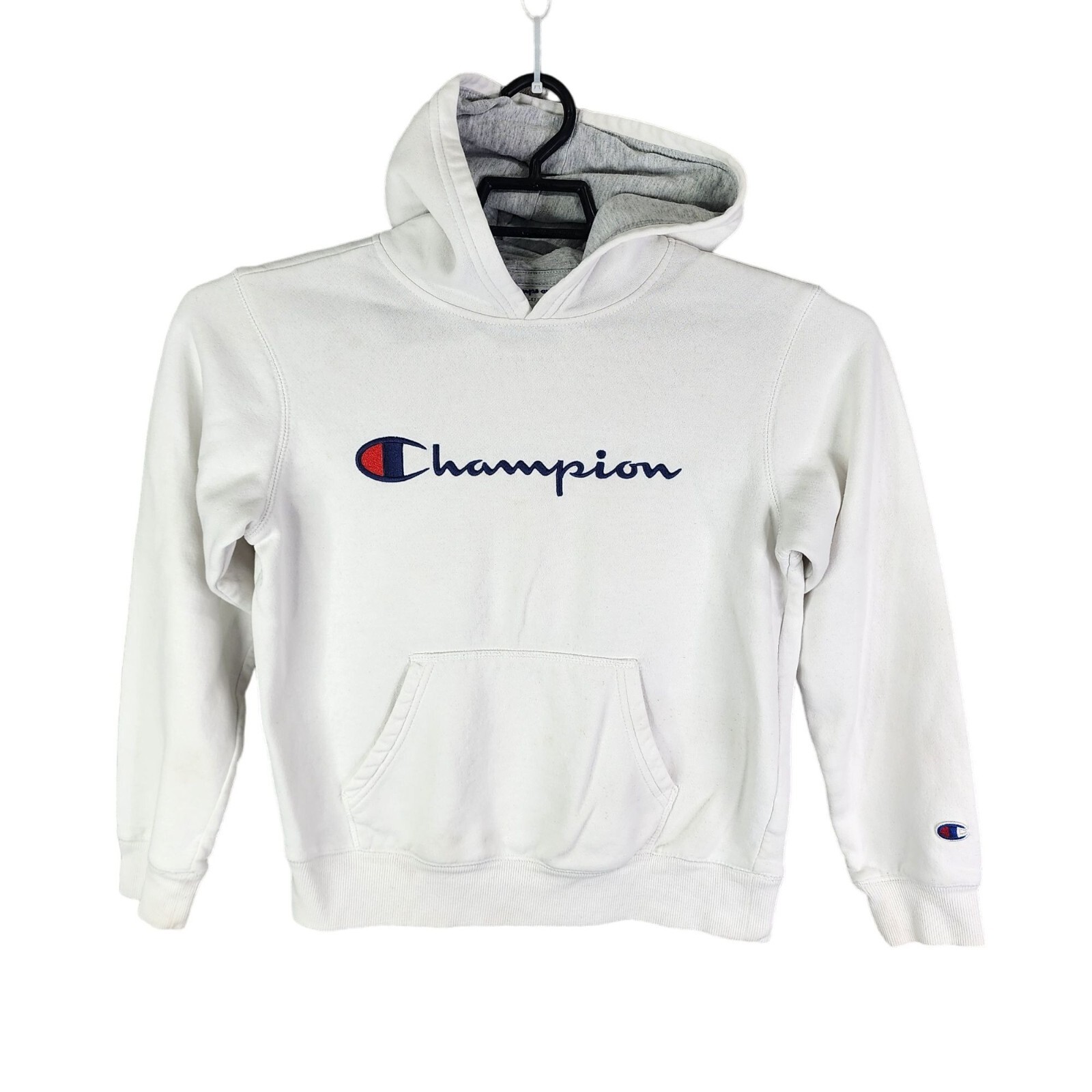 Womens White Champion Hoodie Sweatshirt Long Sleeve Athletic