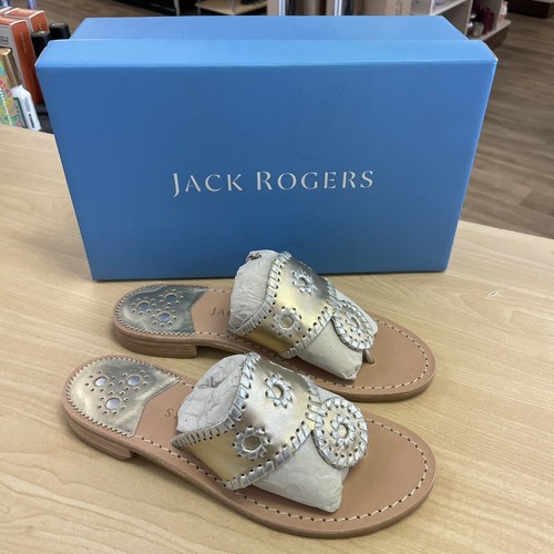 Jack Rogers シルバーサンダル 箱付き Jack Rogers シルバーサンダル 箱付き Jack Rogers Signature