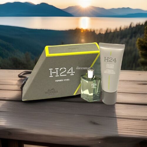 2 Pc NIB HERMÈS H24 Herbes Vives Men's EDP Miniature 5ml