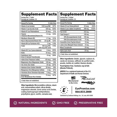 EyePromise Multi-Vitamin + Eye Vitamin - Expanded Eye Health Formula with Com...