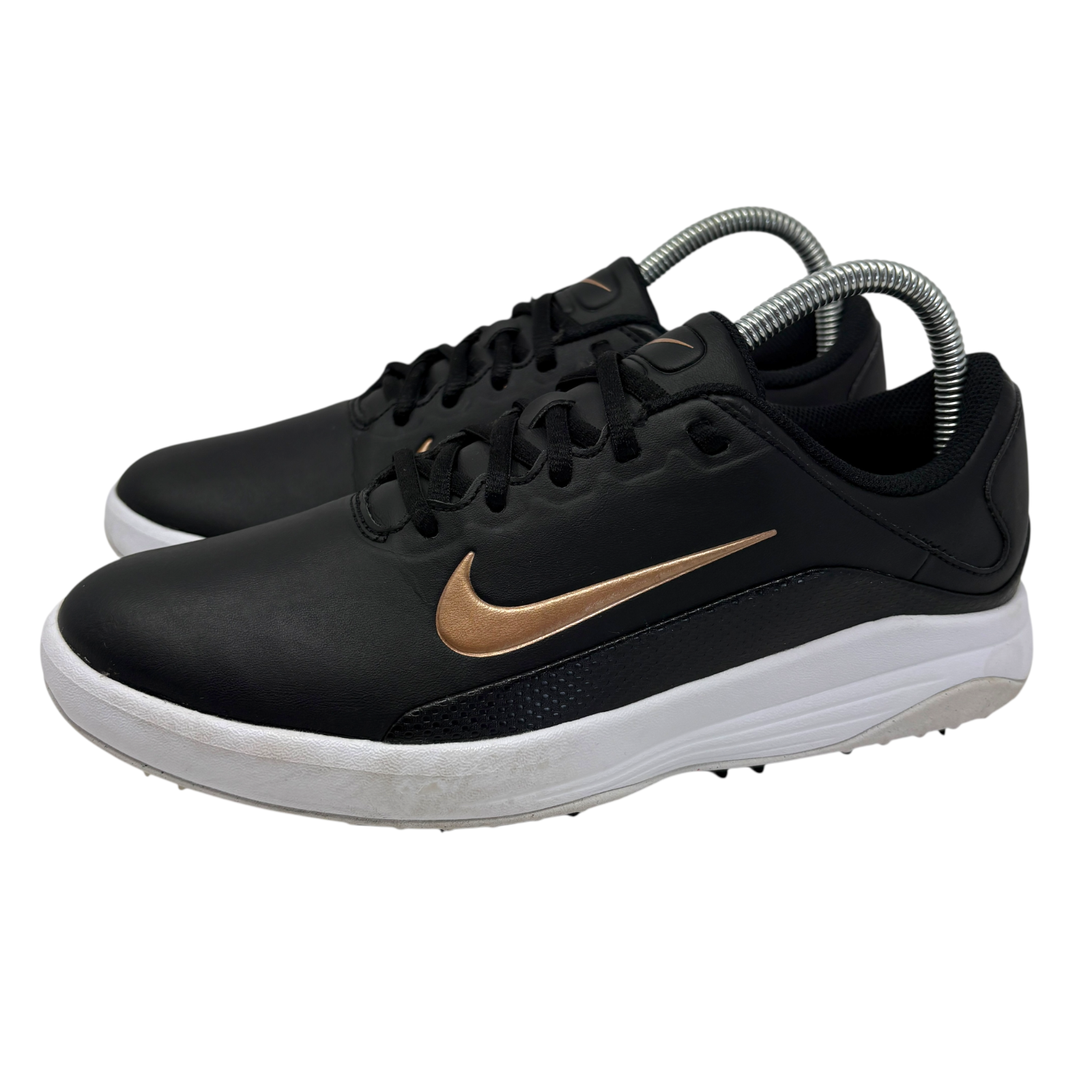 Nike Vapor Women's Golf Shoes Black Gold Spikeless Size 7.5 AQ2324
