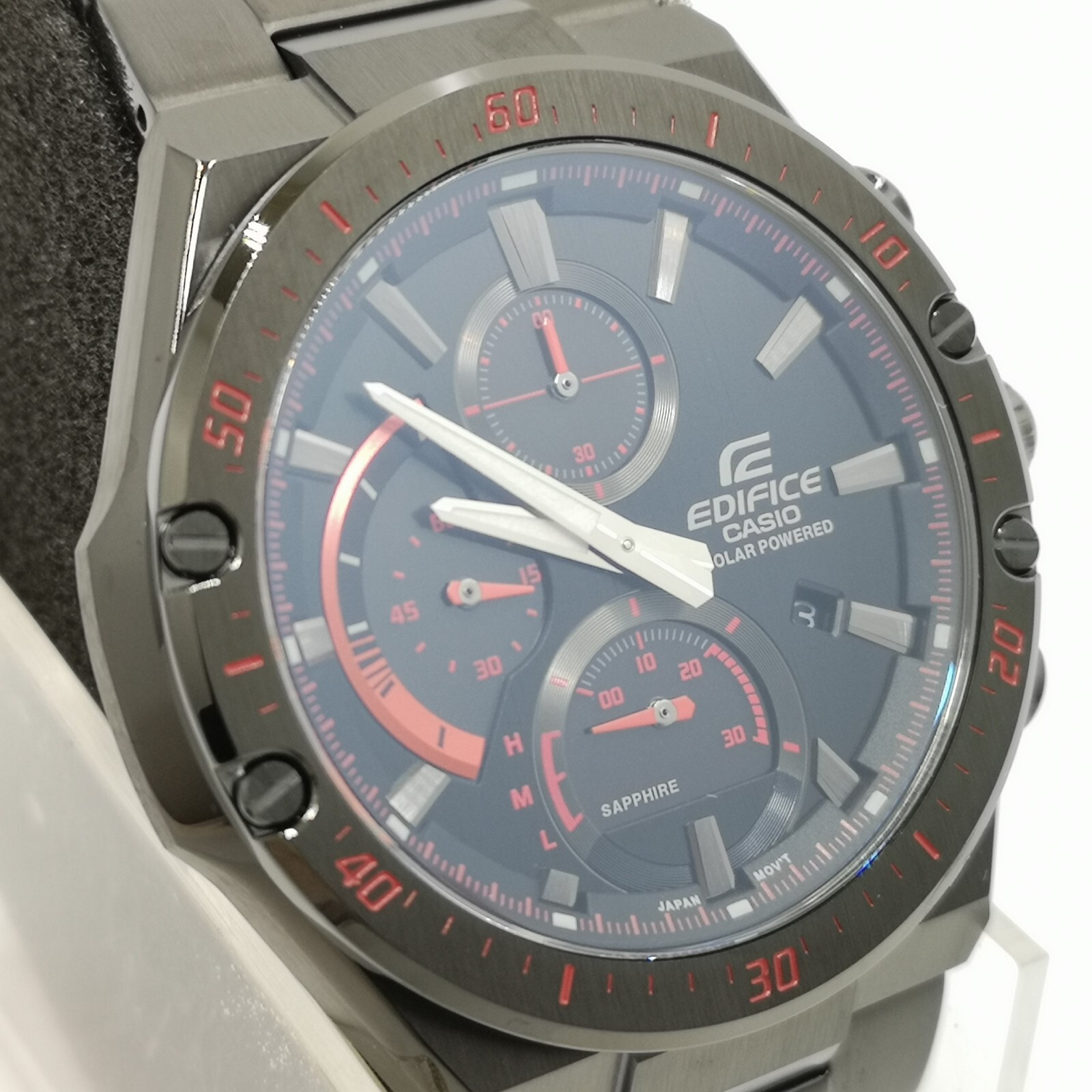 Pre-owned Casio Edifice Efs-s560ydc-1ajf Black Solar Men's Watch In Box