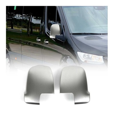 2019-2026 Mercedes Sprinter W907 910 Side Mirror Cover Caps Brushed Stainless St
