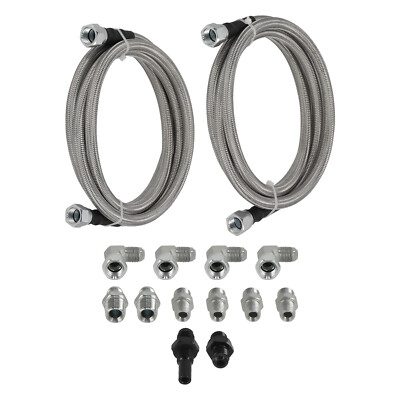 Transmission Cooler Lines Kit 6AN Hose Line Kit For GM 4L60E 4L80E OFK19-70-SS