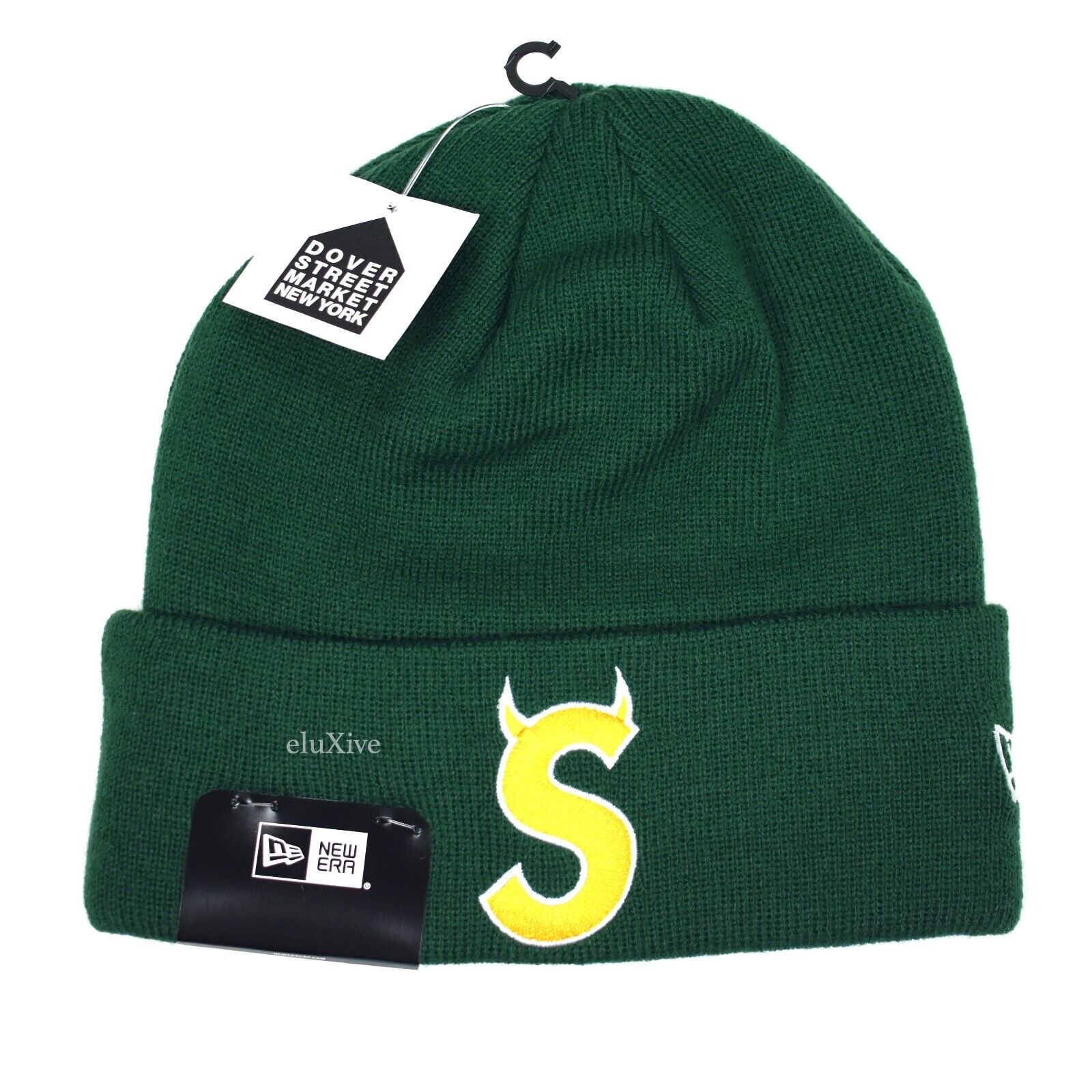 NWT Supreme NY New Era Devil S Logo Beanie Hat Dark Green NWT Supreme NY New Era Devil S Logo Beanie Hat Dark Green