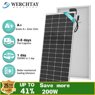 12V Solar Panel 200W Kit Home Battery Power Solar System Off-Grid RV Boat Campin