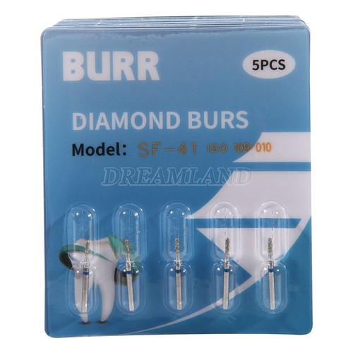 100pcs SF-41 Dental Diamond Burs Medium for FG 1.6mm High Speed Handpiece oie