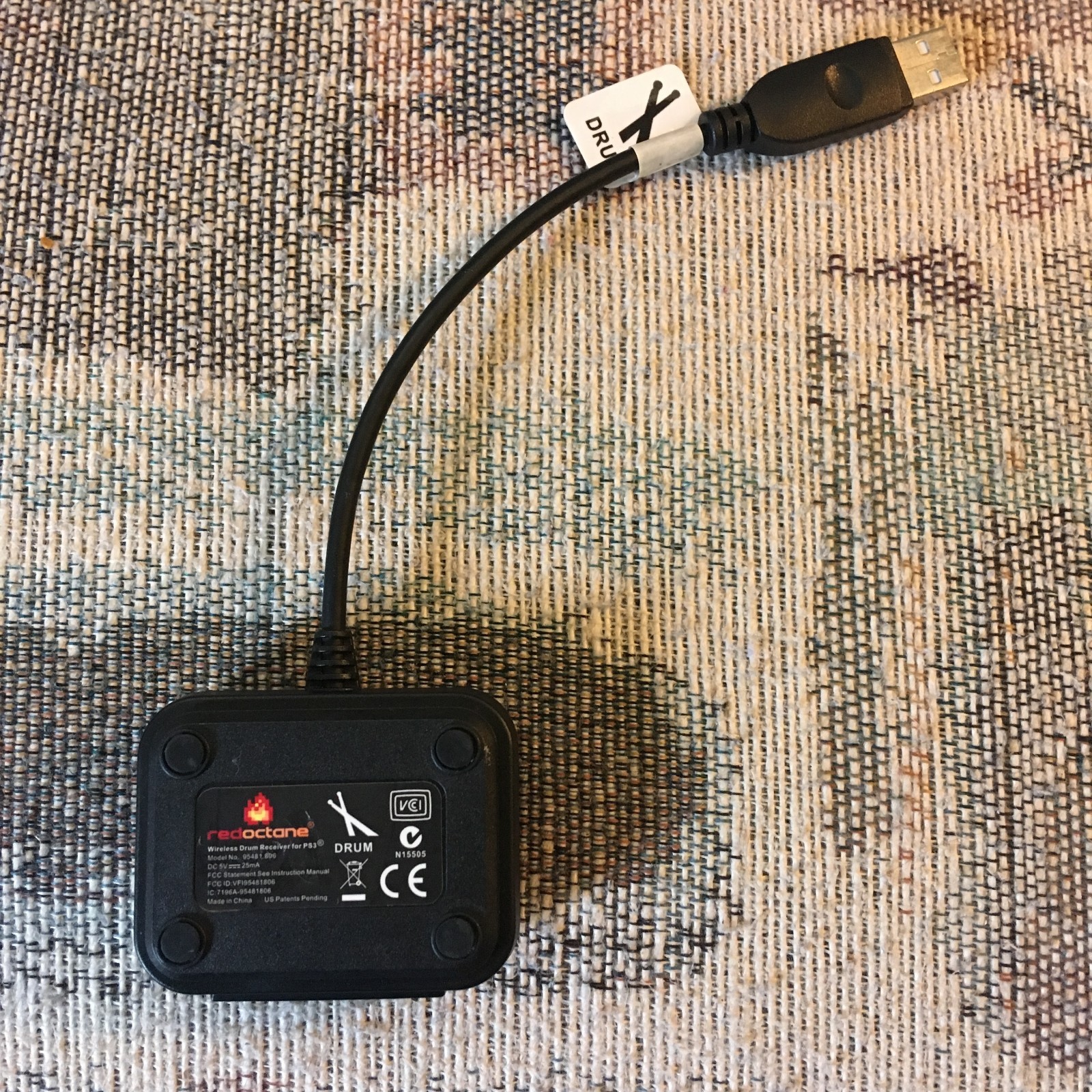 Guitar Hero USB Wireless Drum Receiver Dongle for PS3 95481.806 RedOctane