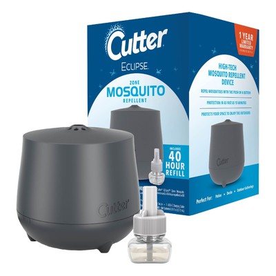 Cutter Eclipse Zone Mosquito Repellent, New, Rechargeable with Refill Outdoors