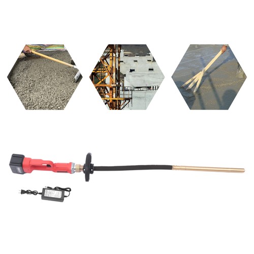 Concrete Vibrator Lithium Cordless Cement Vibrating Tool with Vibratin ...